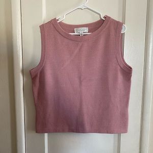 St. John Sport pink wool blend top